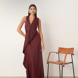 ASOS Asymmetrical Burgundy Dress